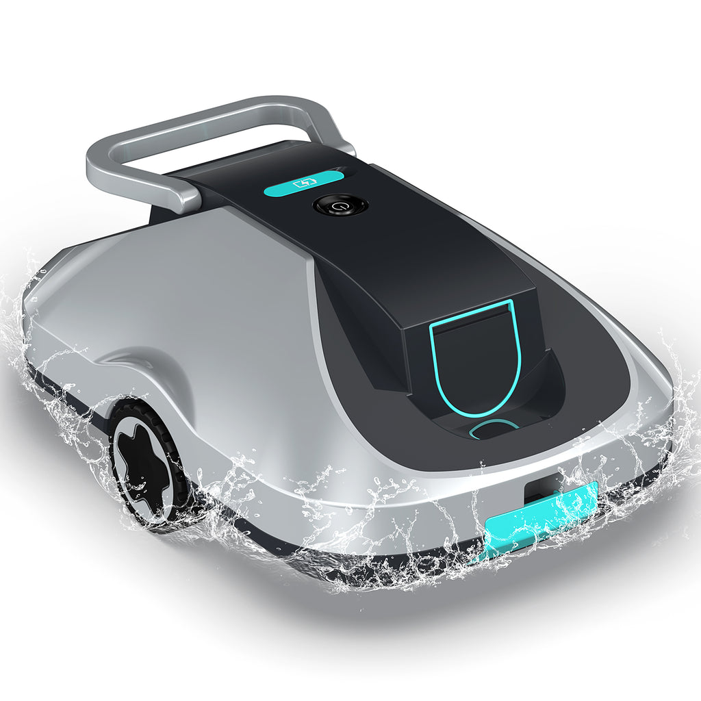 C1 Robotic Pool Cleaner, Cordless Pool Vacuum for Above Ground & Inground Pools, 200mins Runtime Automatic Pool Vacuum Robot for Leaves & Dirt, Powerful Suction up to 2500 sq.ft, Self Parking