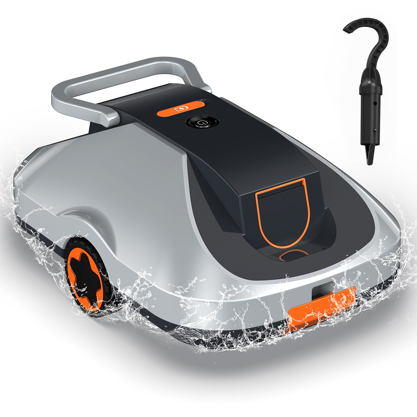 C1 Robotic Pool Cleaner, Cordless Pool Vacuum for Above Ground & Inground Pools, 200mins Runtime Automatic Pool Vacuum Robot for Leaves & Dirt, Powerful Suction up to 2500 sq.ft, Self Parking