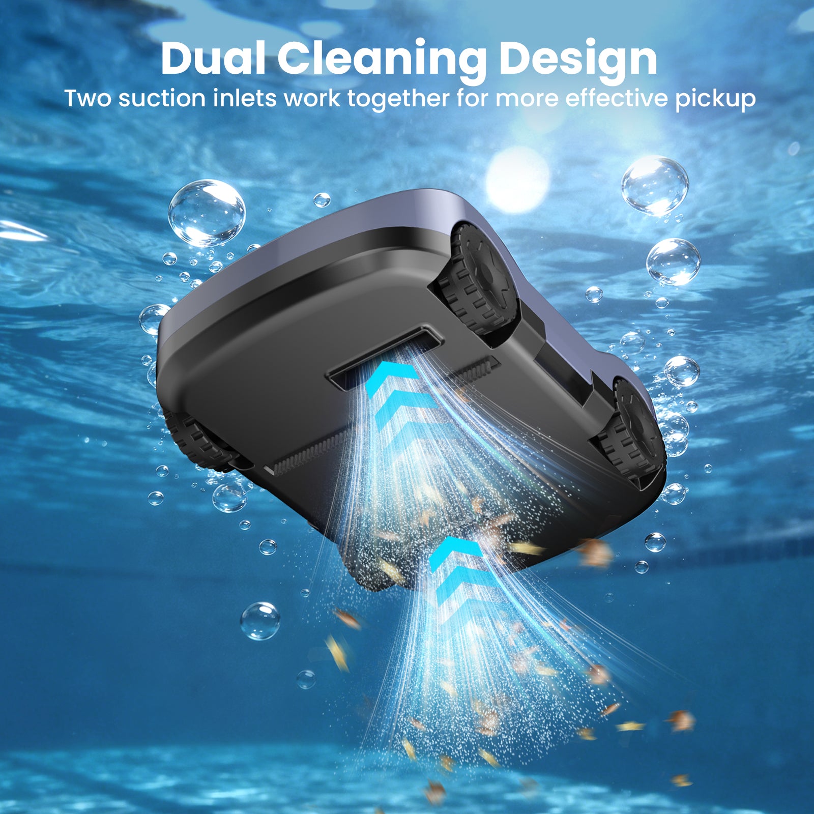 C5 Cordless Robotic Pool Cleaner, Automatic Pool Vacuum with 180-Min Runtime & Auto-Parking for Flat Above-Ground Pools