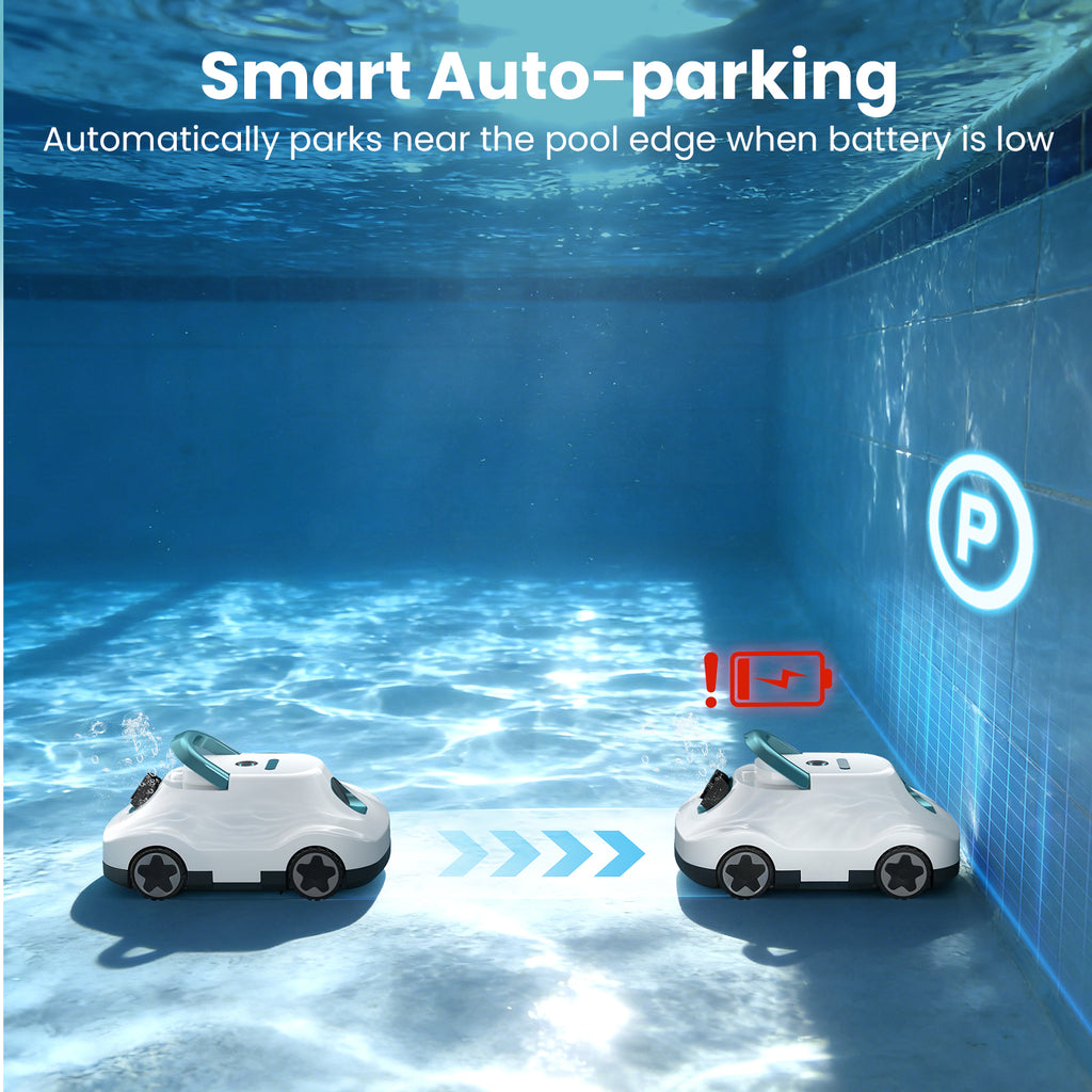 C5 Cordless Robotic Pool Cleaner, Automatic Pool Vacuum with 180-Min Runtime & Auto-Parking for Flat Above-Ground Pools up to 2200 Sq.Ft